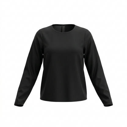Vero Moda – Дамска черна блуза с дълъг ръкав