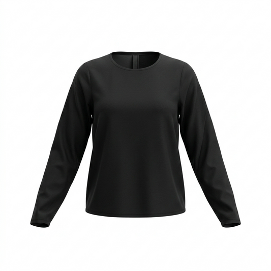 Vero Moda – Дамска черна блуза с дълъг ръкав