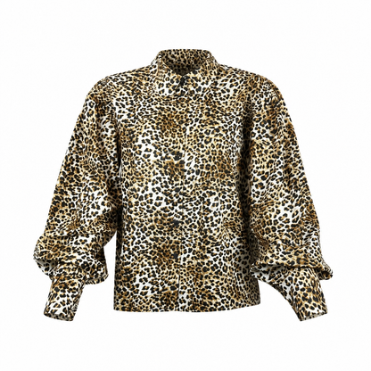 PIECES – Women's leopard print shirt