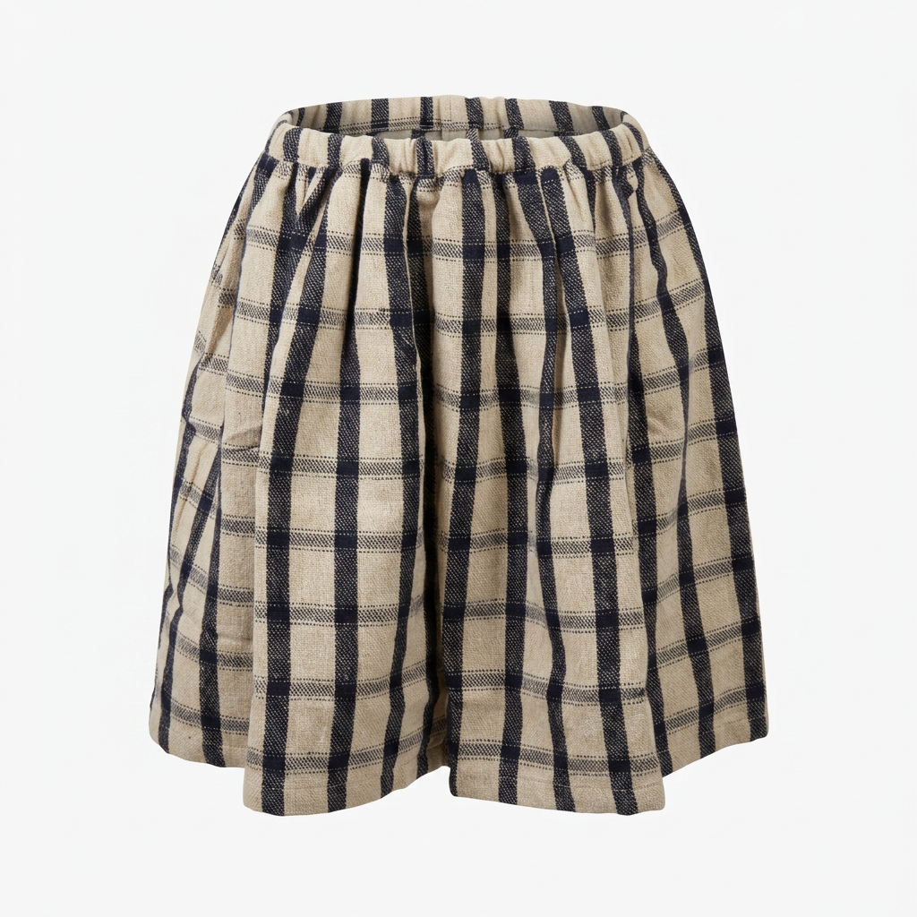 BONTON - Детска карирана пола – Cream Check