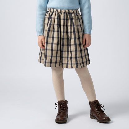 BONTON - Детска карирана пола – Cream Check