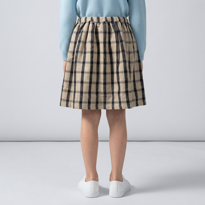 BONTON - Детска карирана пола – Cream Check