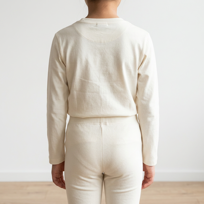 TWINSET Детска блуза с дълъг ръкав – Off White