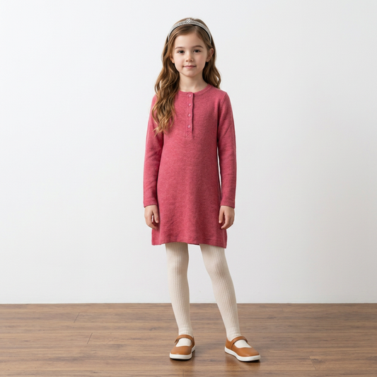BONTON - Детска плетена рокля Robe Confort Blush