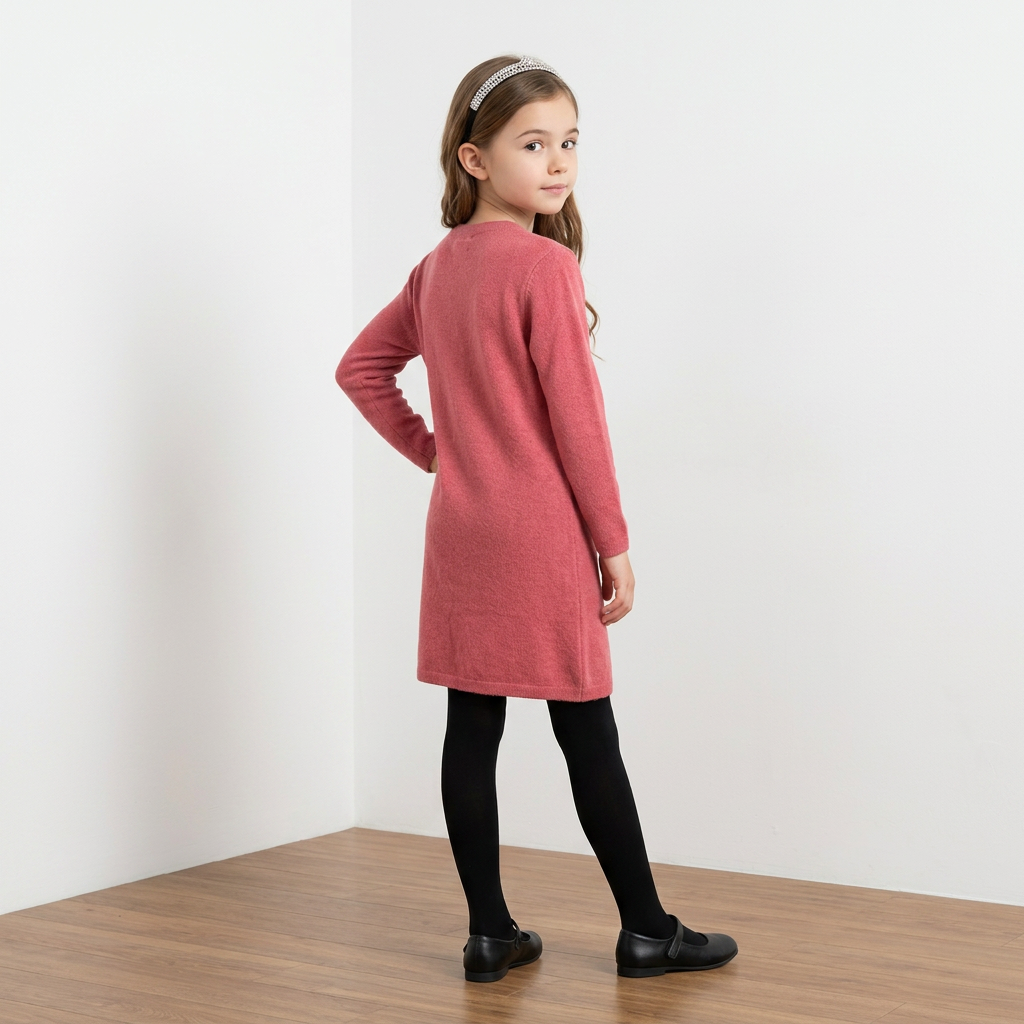 BONTON - Детска плетена рокля Robe Confort Blush