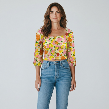 Mango Women's Floral Blouse