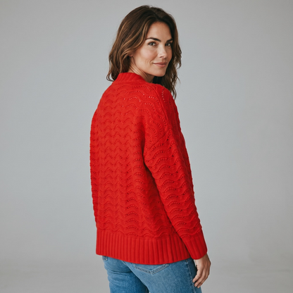 VILA Women's Openwork Knit Sweater