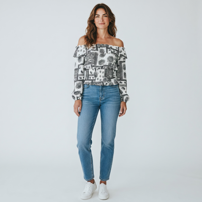 IZIA – Women's blouse with paisley print