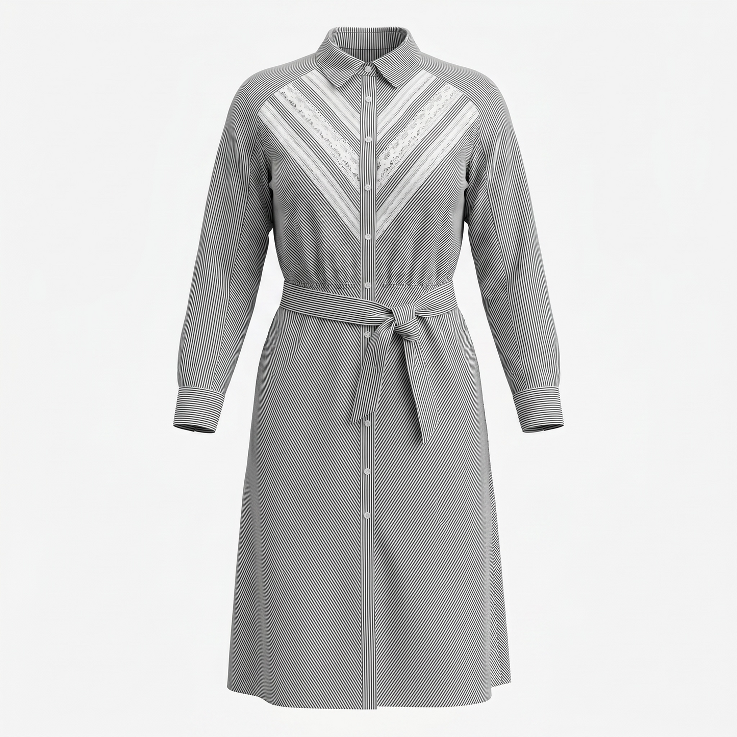 Maje Paris – Women's Shirt Dress with Belt