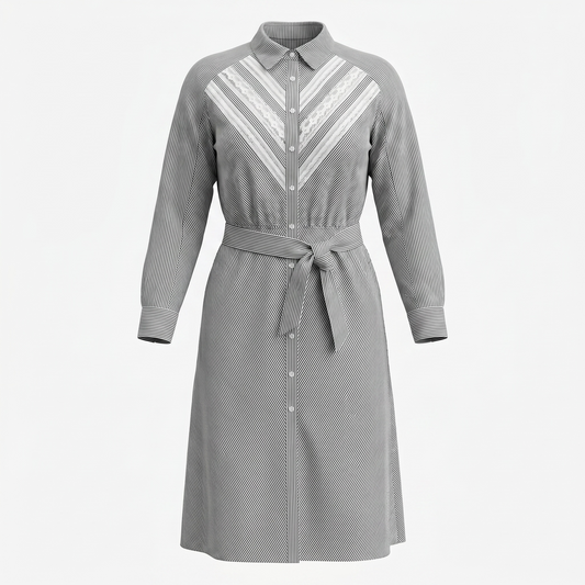 Maje Paris – Women's Shirt Dress with Belt