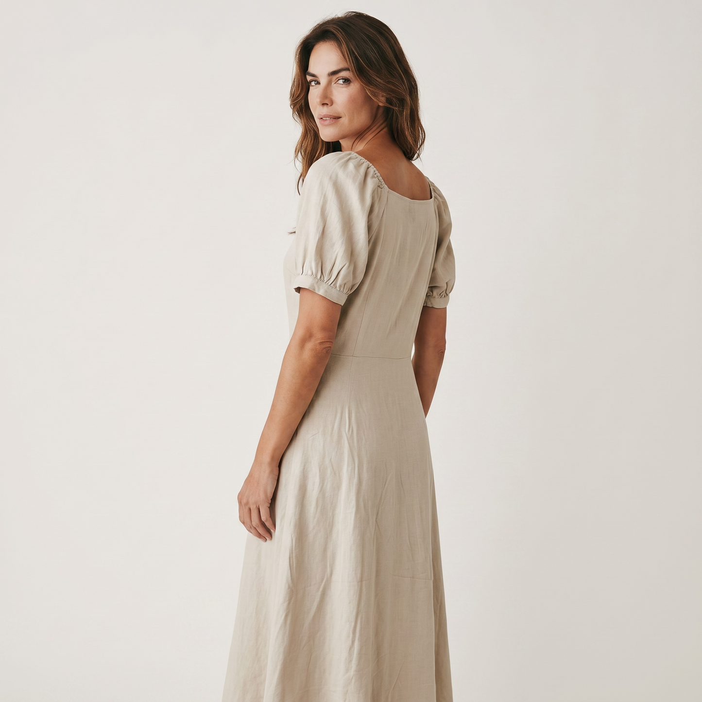 VERO MODA - Дамска рокля Лен и вискоза